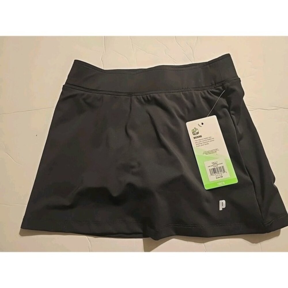 Prince Girls' Match Core Tennis Skort Black Size‎ S 8/9 Competition Athletic